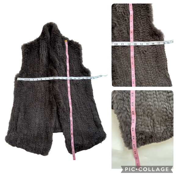 REVOLVE JUNE CORDED RABBIT FUR VEST WITH POCKETS SIZE XS/s - Picture 14 of 15